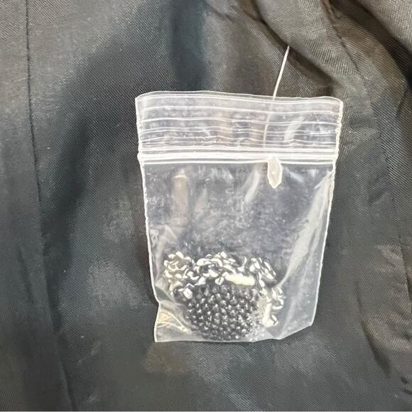 Rickie Freeman Teri Jon Tweed Black White Fringe wool blend Blazer Size 14 - Picture 12 of 16